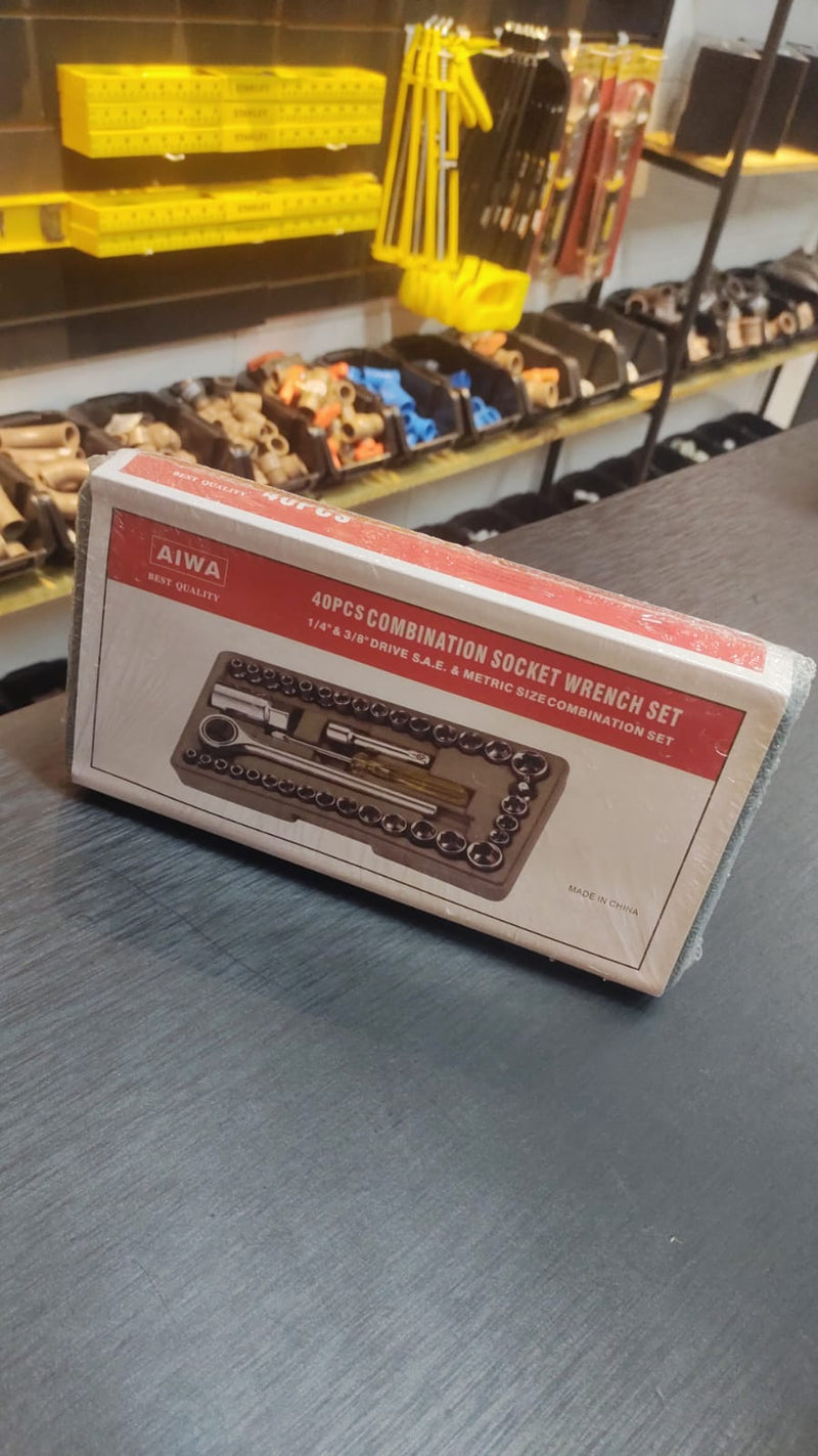 Jogo de chave 40 PCs 1/4 e 3/8