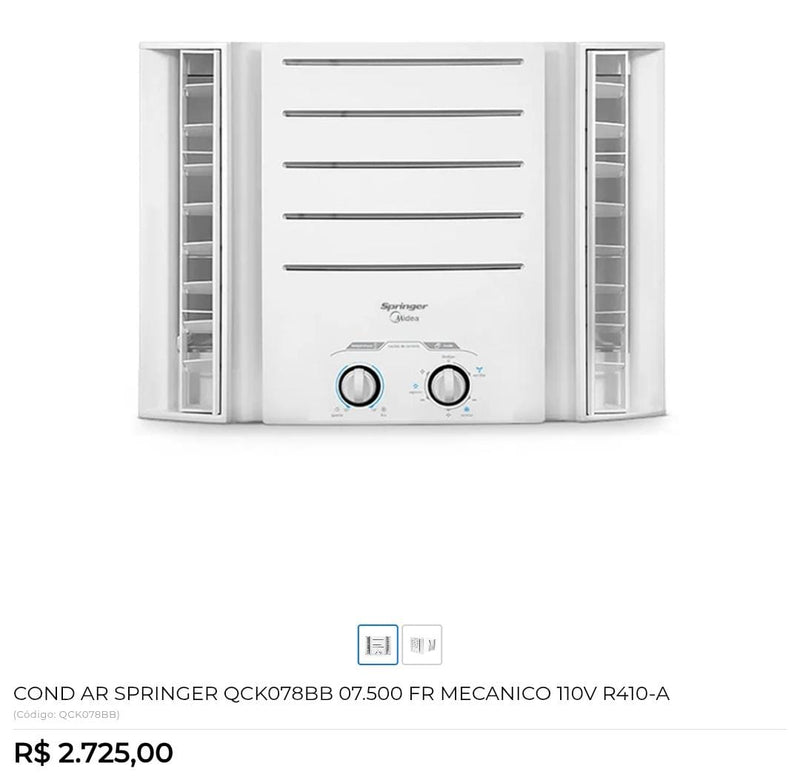 COND AR SPRINGER OCK078BB 07.500 FR MECANICO 110V R410-A