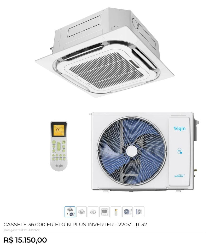 CASSETE 36.000 FR ELGIN PLUS INVERTER - 220V - R-32