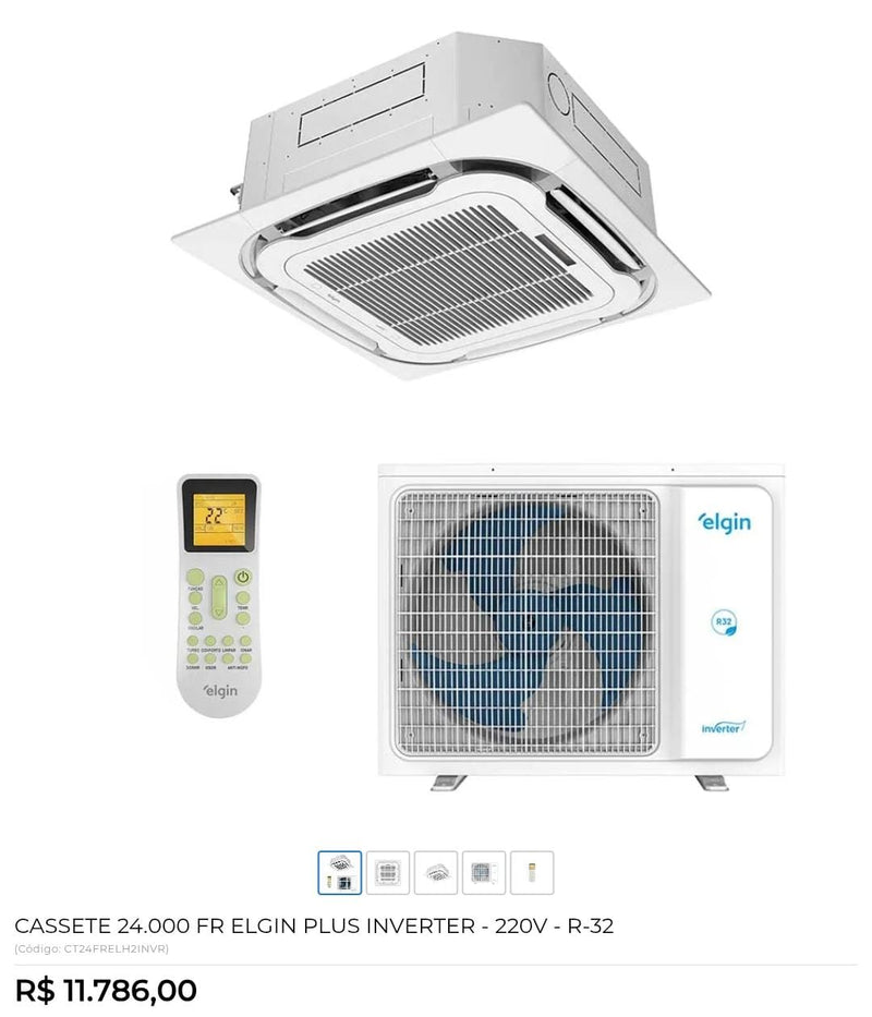 CASSETE 24.000 FR ELGIN PLUS INVERTER - 220V - R-32