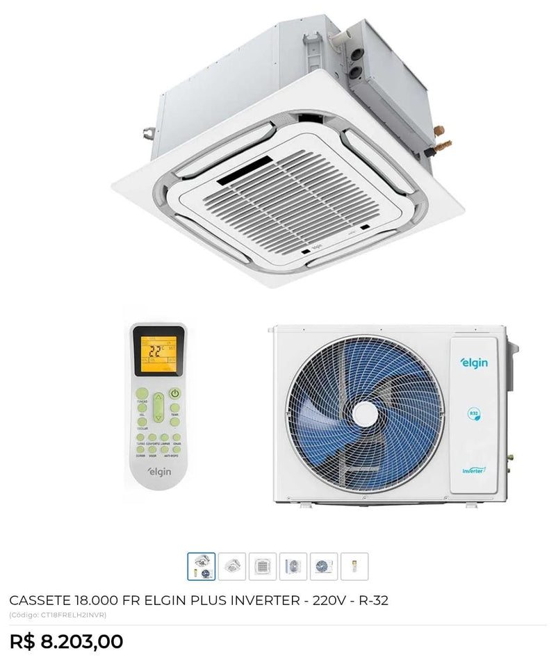 CASSETE 18.000 FR ELGIN PLUS INVERTER - 220V - R-32