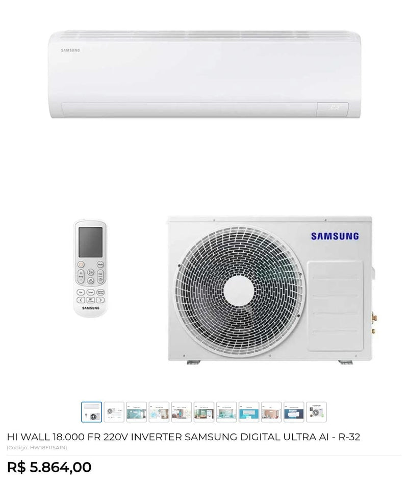 HI WALL 18.000 FR 220V INVERTER SAMSUNG DIGITAL ULTRA AI - R-32