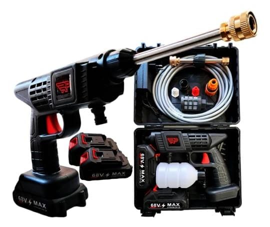 Pistola Lavadora De Alta Pressão C/ 2 Baterias Recarregavel ALE